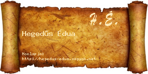 Hegedűs Édua névjegykártya